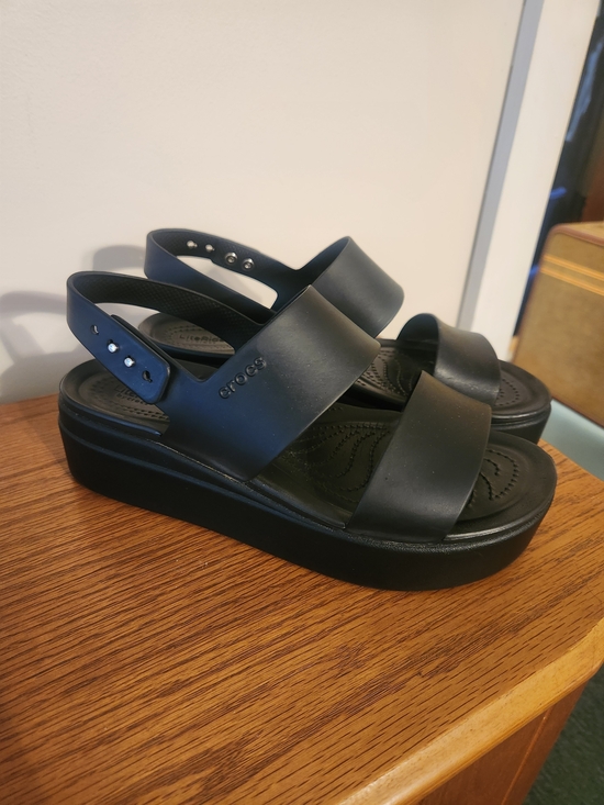 CROCS Shoes - CROCS Women's Black Platform Slingback Sandal